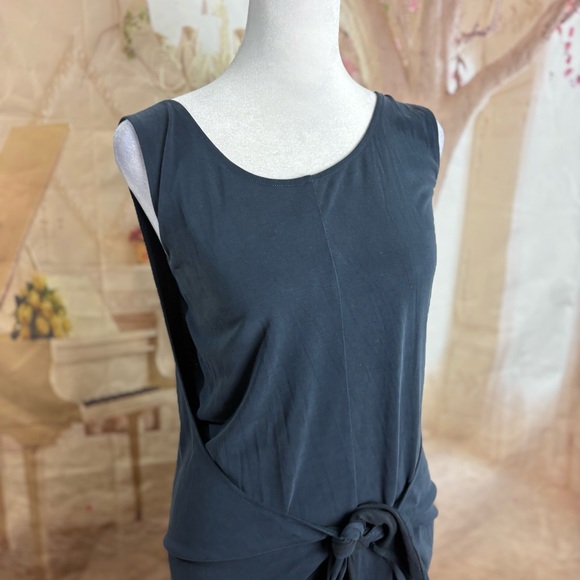 NEW Vince Sleeveless Tie Front Maxi Dress Coastal Blue - Picture 4 of 11